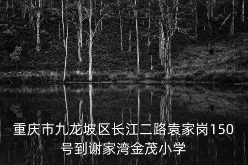 重慶市九龍坡區長江二路袁家崗150號到謝家灣金茂小學