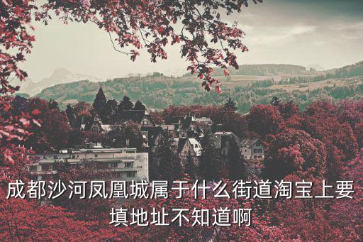 成都沙河鳳凰城屬于什么街道淘寶上要填地址不知道啊