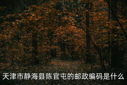 天津市靜海縣陳官屯的郵政編碼是什么