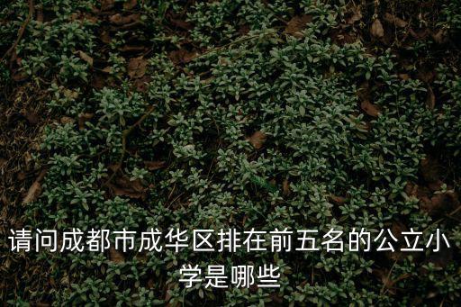 請問成都市成華區排在前五名的公立小學是哪些