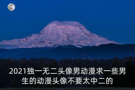 2021獨一無二頭像男動漫求一些男生的動漫頭像不要太中二的