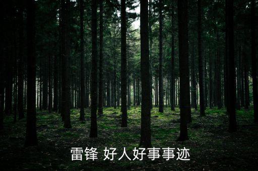  雷鋒 好人好事事跡