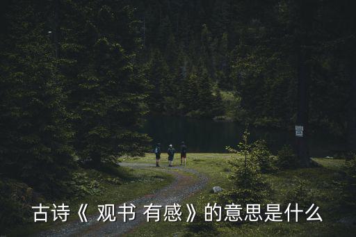 觀書有感的詩意,問天河之源源頭詩意表達寓意深刻
