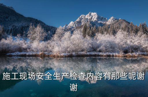 施工現場安全生產檢查內容有那些呢謝謝