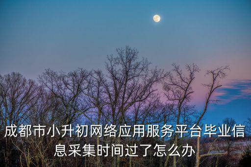 成都市小升初網絡應用服務平臺畢業信息采集時間過了怎么辦