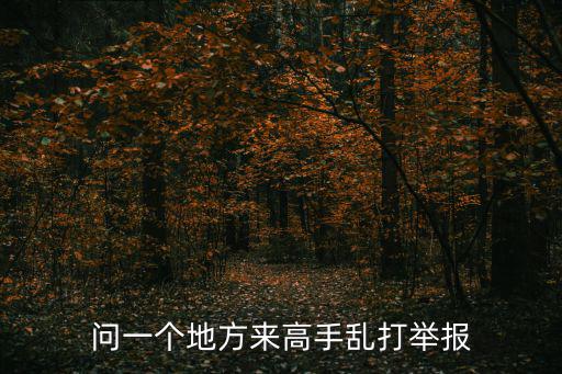 問一個地方來高手亂打舉報