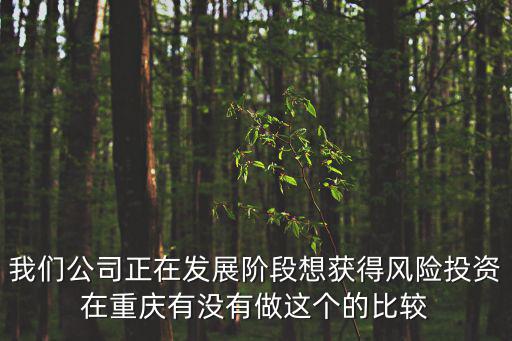 我們公司正在發展階段想獲得風險投資在重慶有沒有做這個的比較