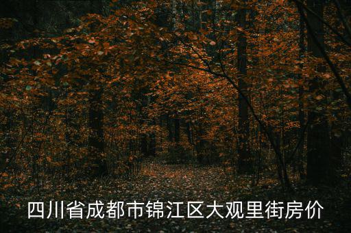 四川省成都市錦江區大觀里街房價
