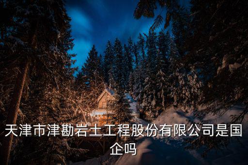 天津市津勘巖土工程股份有限公司是國企嗎
