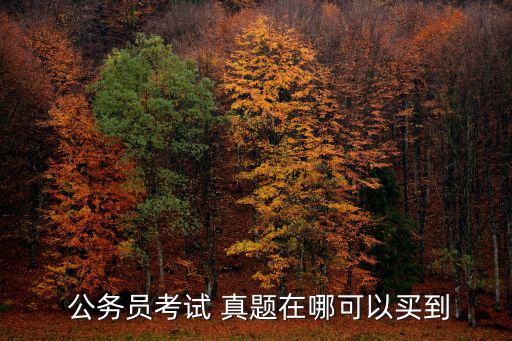  公務員考試 真題在哪可以買到