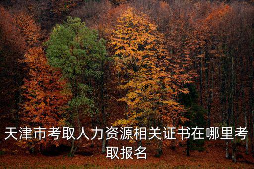 天津市考取人力資源相關證書在哪里考取報名