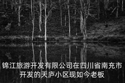錦江旅游開發(fā)有限公司在四川省南充市開發(fā)的天廬小區(qū)現(xiàn)如今老板