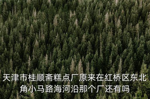 天津市桂順齋糕點廠原來在紅橋區東北角小馬路海河沿那個廠還有嗎