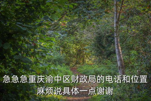 急急急重慶渝中區財政局的電話和位置麻煩說具體一點謝謝