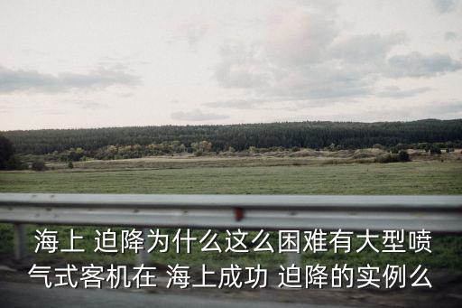  海上 迫降為什么這么困難有大型噴氣式客機在 海上成功 迫降的實例么