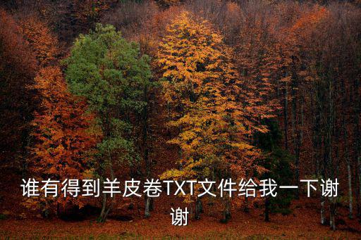 羊皮卷之五，誰有得到羊皮卷TXT文件給我一下謝謝