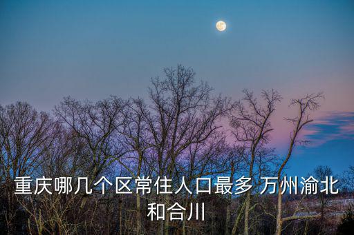 重慶哪幾個區常住人口最多 萬州渝北和合川