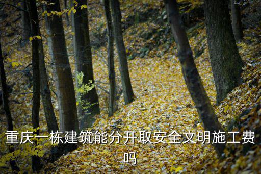 重慶一棟建筑能分開取安全文明施工費(fèi)嗎