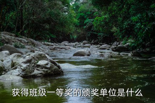 獲得班級一等獎的頒獎單位是什么