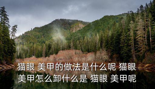  貓眼 美甲的做法是什么呢 貓眼 美甲怎么卸什么是 貓眼 美甲呢