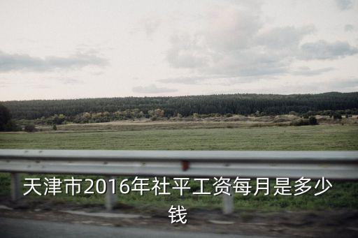 天津市2016年社平工資每月是多少錢