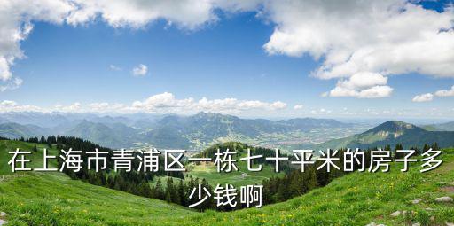 在上海市青浦區一棟七十平米的房子多少錢啊