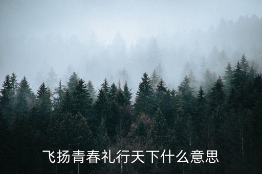 飛揚青春禮行天下什么意思