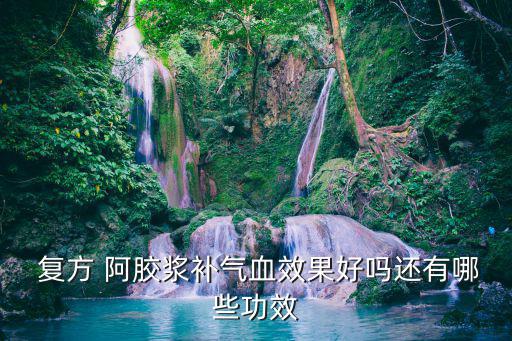  復方 阿膠漿補氣血效果好嗎還有哪些功效