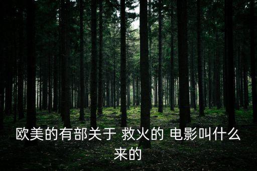 救火電影,為了他我也不會去看消防員電影