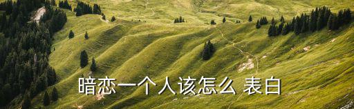 暗戀一個人該怎么 表白