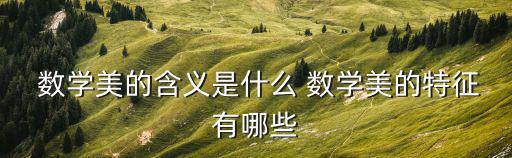 數學美,數學是美女也是丑女