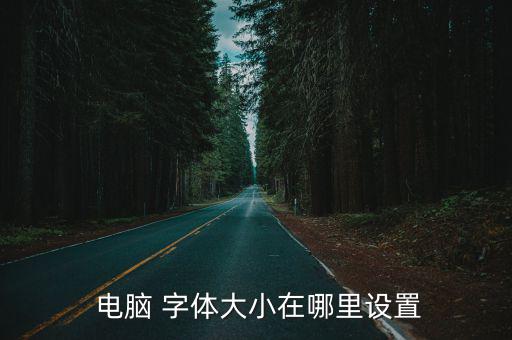  電腦 字體大小在哪里設(shè)置