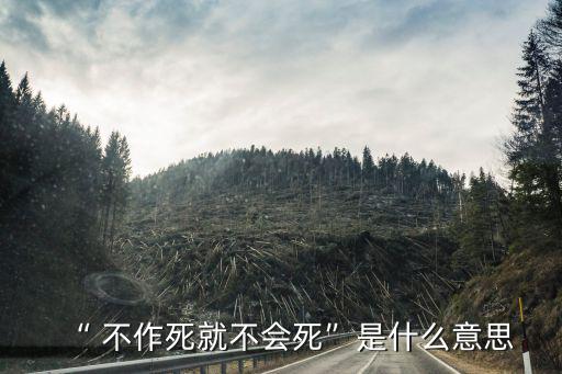 不作就不會死,不作死了就不會死是什么意思?