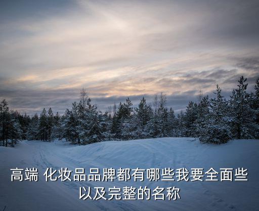 高端 化妝品品牌都有哪些我要全面些以及完整的名稱