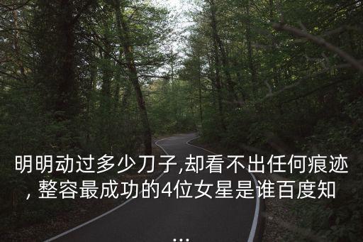 明明動過多少刀子,卻看不出任何痕跡, 整容最成功的4位女星是誰百度知...