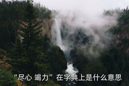 竭力的意思,敬業(yè)與竭力之爭