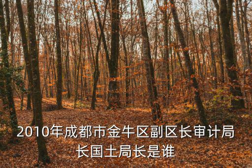 2010年成都市金牛區副區長審計局長國土局長是誰