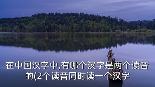 在中國漢字中,有哪個漢字是兩個讀音的(2個讀音同時讀一個漢字