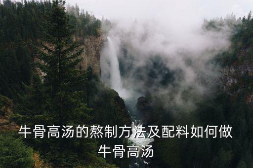  牛骨高湯的熬制方法及配料如何做 牛骨高湯
