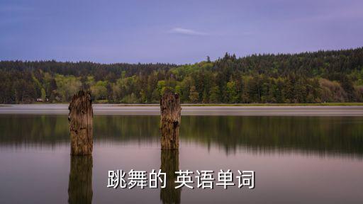 舞蹈英語,舞蹈不是指抽象的舞