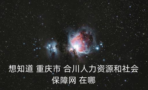 想知道 重慶市 合川人力資源和社會(huì)保障網(wǎng) 在哪