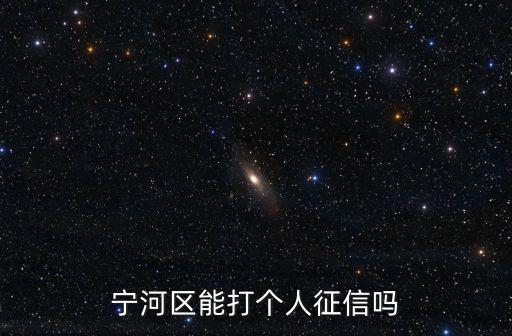 寧河區能打個人征信嗎