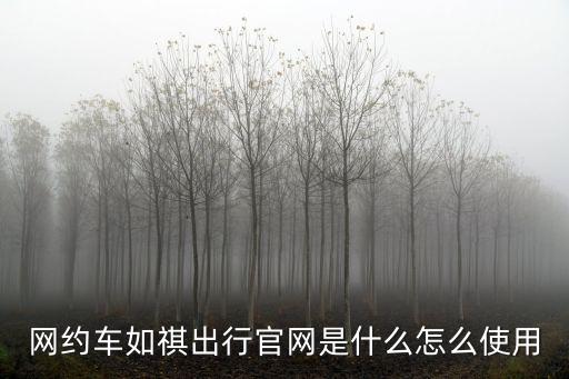 網(wǎng)約車如祺出行官網(wǎng)是什么怎么使用