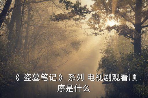 盜墓系列電視劇,《埋葬之路》改編自南派三叔同名小說