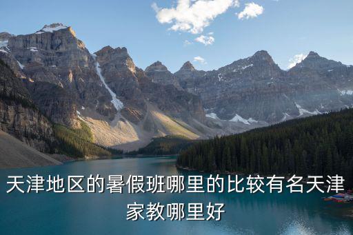 天津地區(qū)的暑假班哪里的比較有名天津家教哪里好
