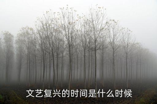 文藝復興的時間,文藝復興是黑暗時代中中紀與近代分水嶺