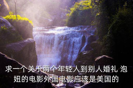 求一個關于兩個年輕人到別人婚禮 泡妞的電影外國電影應該是美國的