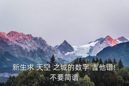 新生求 天空 之城的數(shù)字 吉他譜!不要簡譜