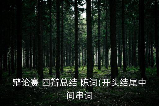 四辯總結陳詞模板,四辯:回顧本屆大選辯論精彩回顧