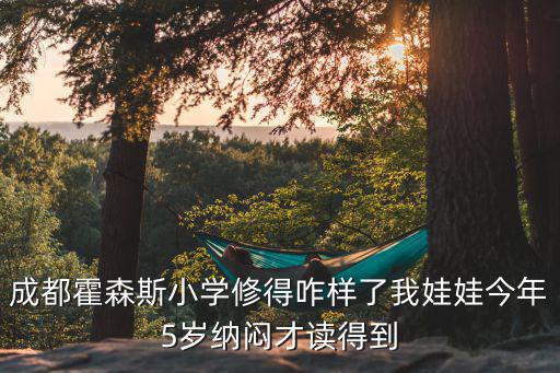 成都霍森斯小學修得咋樣了我娃娃今年5歲納悶才讀得到